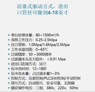 全自動反沖洗過濾器過濾精度